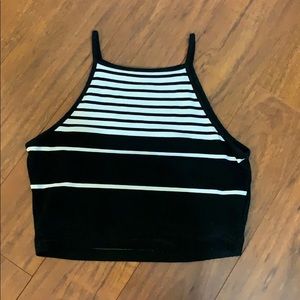 Black and White Crop Top